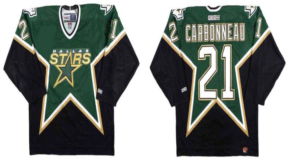 2019 Men Dallas Stars #21 Carbonneau Black CCM NHL jerseys